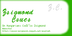 zsigmond csucs business card